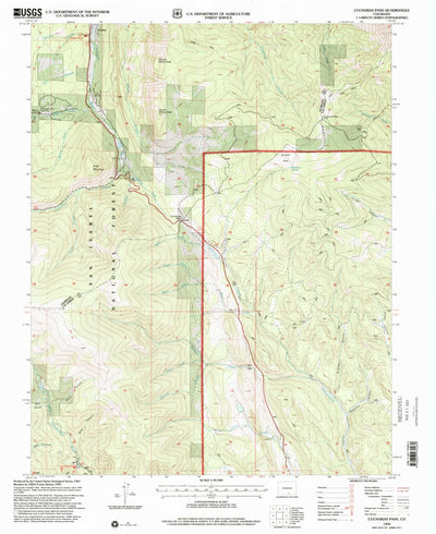 United States Geological Survey Cucharas Pass, CO (1994, 24000-Scale) digital map