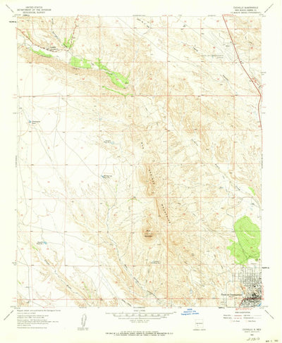 United States Geological Survey Cuchillo, NM (1961, 24000-Scale) digital map