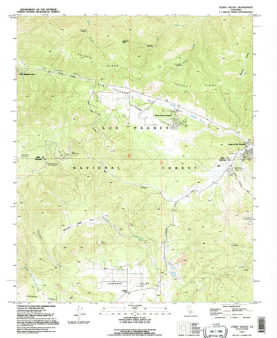 United States Geological Survey Cuddy Valley, CA (1991, 24000-Scale) digital map