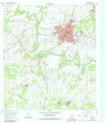 United States Geological Survey Cuero, TX (1960, 24000-Scale) digital map