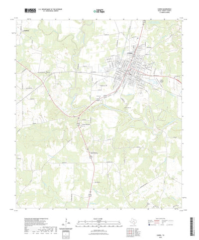 United States Geological Survey Cuero, TX (2022, 24000-Scale) digital map