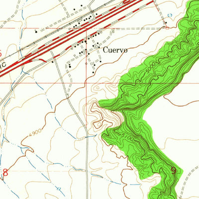 United States Geological Survey Cuervo, NM (1963, 24000-Scale) digital map