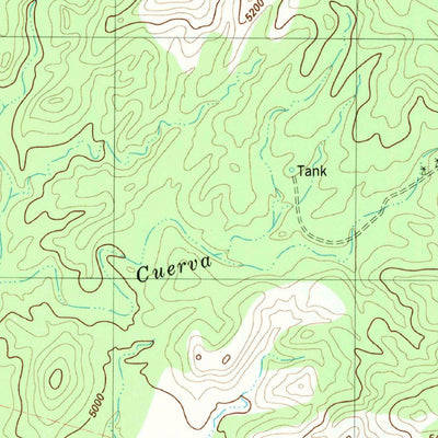 United States Geological Survey Cuesta Del Burro East, TX (1983, 24000-Scale) digital map