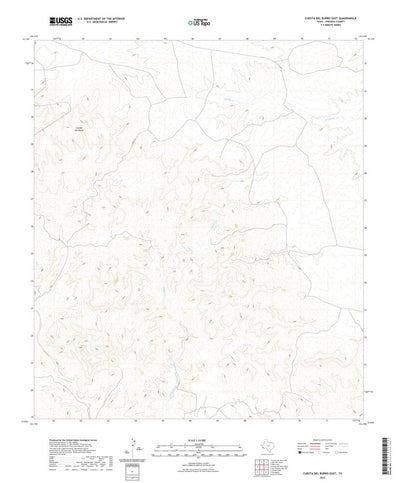United States Geological Survey Cuesta Del Burro East, TX (2022, 24000-Scale) digital map