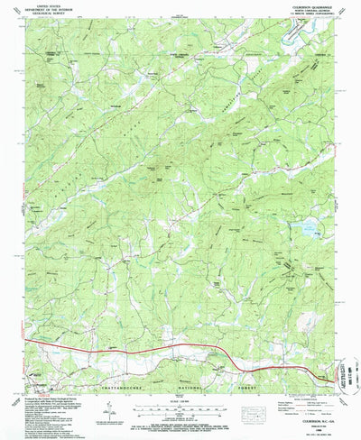 United States Geological Survey Culberson, NC-GA (1988, 24000-Scale) digital map