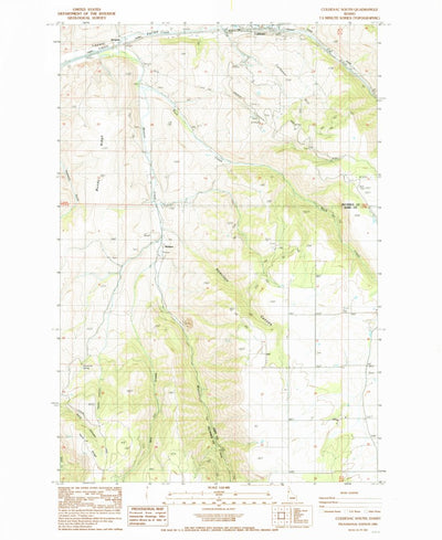 United States Geological Survey Culdesac South, ID (1985, 24000-Scale) digital map