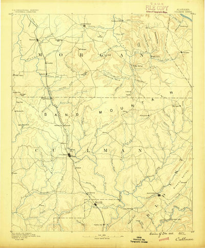 United States Geological Survey Cullman, AL (1888, 125000-Scale) digital map