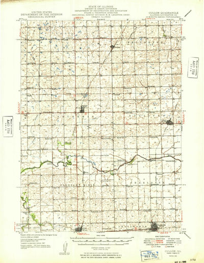 United States Geological Survey Cullom, IL (1949, 62500-Scale) digital map