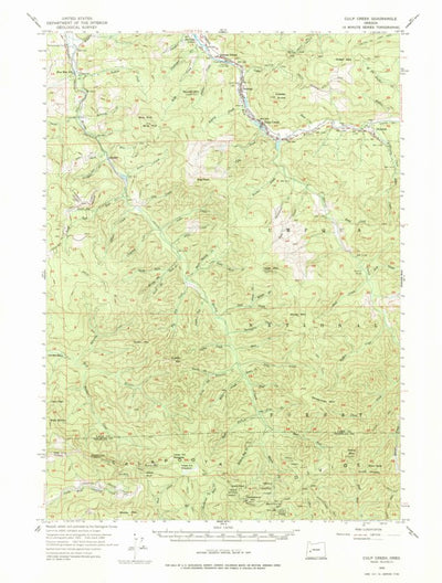 United States Geological Survey Culp Creek, OR (1955, 62500-Scale) digital map