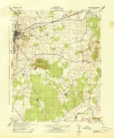 United States Geological Survey Culpeper East, VA (1944, 31680-Scale) digital map