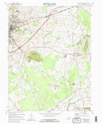United States Geological Survey Culpeper East, VA (1973, 24000-Scale) digital map