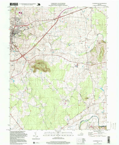 United States Geological Survey Culpeper East, VA (1994, 24000-Scale) digital map