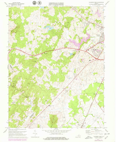 United States Geological Survey Culpeper West, VA (1971, 24000-Scale) digital map