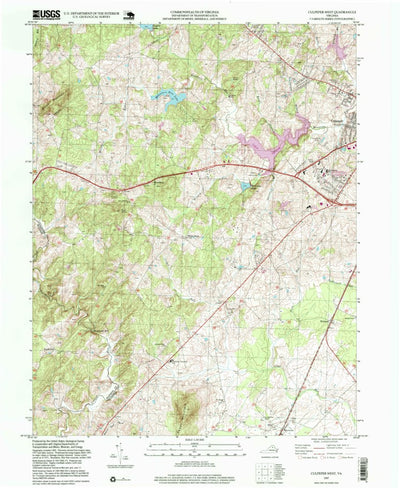 United States Geological Survey Culpeper West, VA (1997, 24000-Scale) digital map