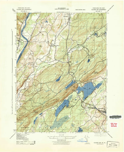 United States Geological Survey Culvers Gap, NJ-PA (1943, 31680-Scale) digital map