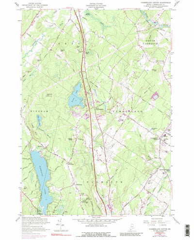 United States Geological Survey Cumberland Center, ME (1957, 24000-Scale) digital map