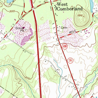 United States Geological Survey Cumberland Center, ME (1957, 24000-Scale) digital map