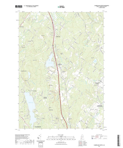 United States Geological Survey Cumberland Center, ME (2021, 24000-Scale) digital map