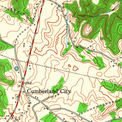 United States Geological Survey Cumberland City, KY (1954, 24000-Scale) digital map