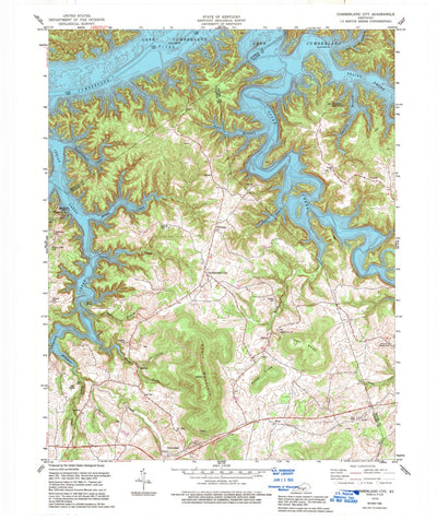 United States Geological Survey Cumberland City, KY (1978, 24000-Scale) digital map