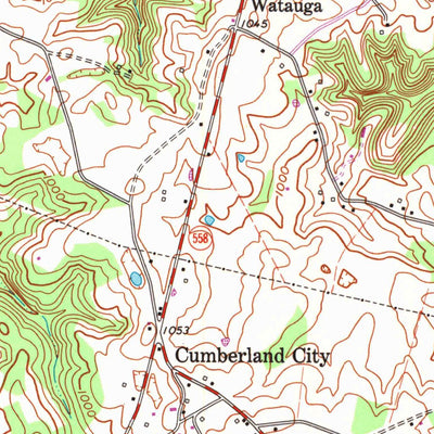 United States Geological Survey Cumberland City, KY (1978, 24000-Scale) digital map
