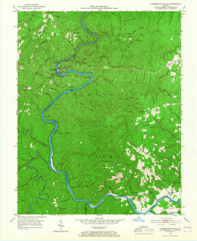 United States Geological Survey Cumberland Falls, KY (1952, 24000-Scale) digital map