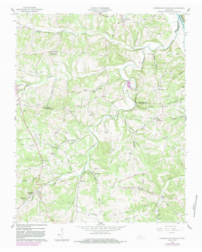 United States Geological Survey Cumberland Furnace, TN (1958, 24000-Scale) digital map