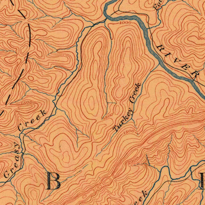 United States Geological Survey Cumberland Gap, KY-TN-VA (1888, 125000-Scale) digital map