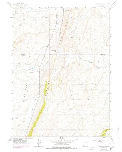 United States Geological Survey Cumberland Gap, WY (1962, 24000-Scale) digital map