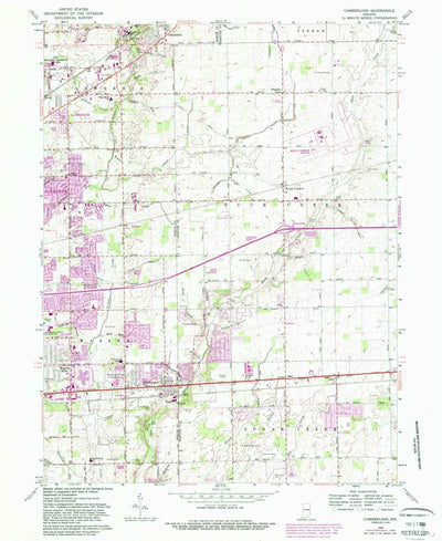 United States Geological Survey Cumberland, IN (1962, 24000-Scale) digital map