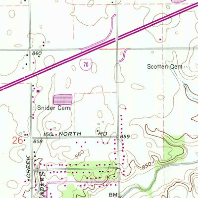 United States Geological Survey Cumberland, IN (1962, 24000-Scale) digital map