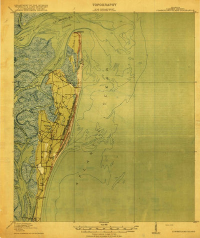 United States Geological Survey Cumberland Island, GA (1918, 62500-Scale) digital map