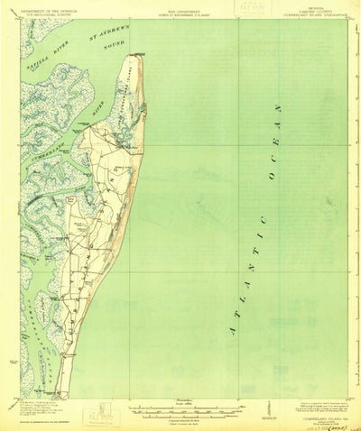 United States Geological Survey Cumberland Island, GA (1930, 62500-Scale) digital map