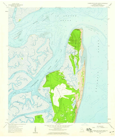 United States Geological Survey Cumberland Island North, GA (1958, 24000-Scale) digital map