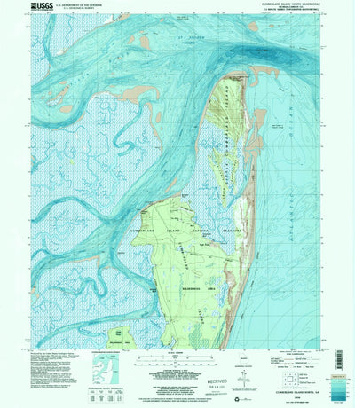 United States Geological Survey Cumberland Island North, GA (1998, 24000-Scale) digital map