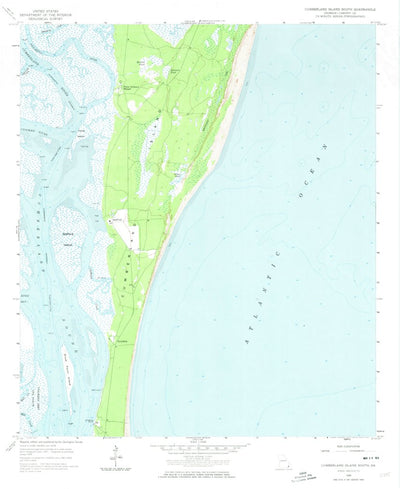 United States Geological Survey Cumberland Island South, GA (1958, 24000-Scale) digital map