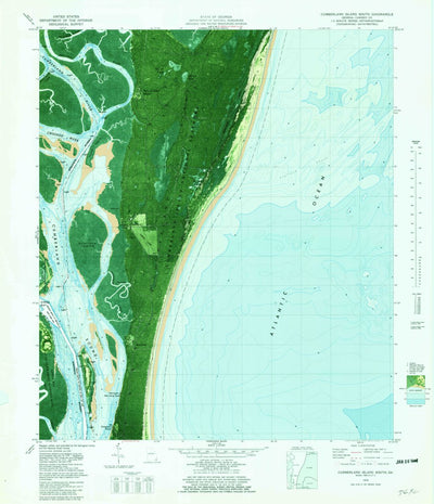 United States Geological Survey Cumberland Island South, GA (1979, 24000-Scale) digital map