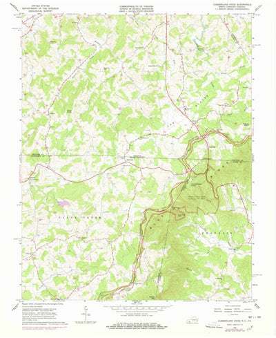 United States Geological Survey Cumberland Knob, NC-VA (1965, 24000-Scale) digital map