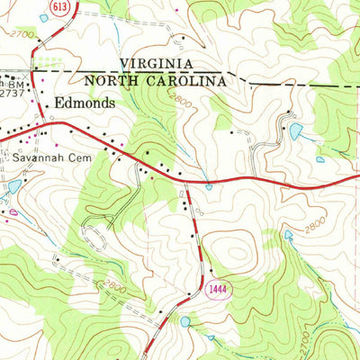 United States Geological Survey Cumberland Knob, NC-VA (1965, 24000-Scale) digital map