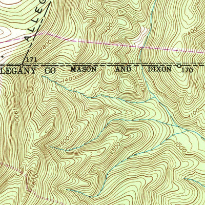 United States Geological Survey Cumberland, MD-PA-WV (1949, 24000-Scale) digital map