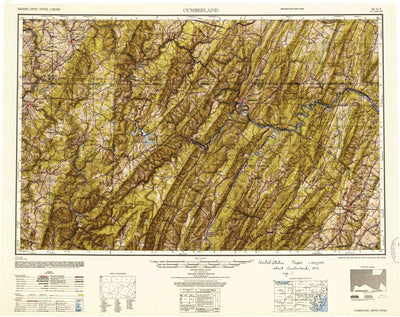 United States Geological Survey Cumberland, MD-WV-PA-VA (1952, 250000-Scale) digital map