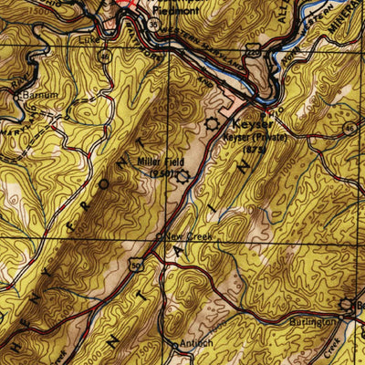 United States Geological Survey Cumberland, MD-WV-PA-VA (1952, 250000-Scale) digital map