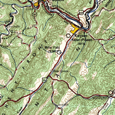 United States Geological Survey Cumberland, MD-WV-PA-VA (1957, 250000-Scale) digital map