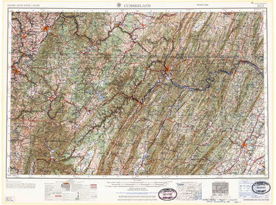 United States Geological Survey Cumberland, MD-WV-PA-VA (1961, 250000-Scale) digital map
