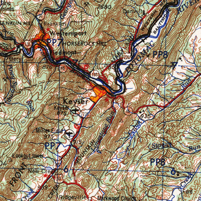 United States Geological Survey Cumberland, MD-WV-PA-VA (1961, 250000-Scale) digital map