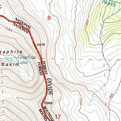 United States Geological Survey Cumberland Pass, CO (1994, 24000-Scale) digital map