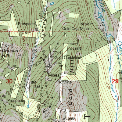 United States Geological Survey Cumberland Pass, CO (1994, 24000-Scale) digital map