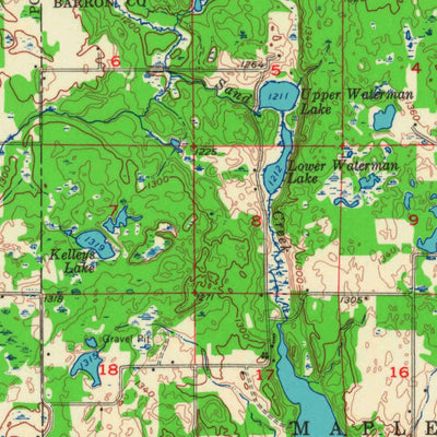 United States Geological Survey Cumberland, WI (1956, 62500-Scale) digital map