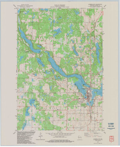United States Geological Survey Cumberland, WI (1982, 24000-Scale) digital map