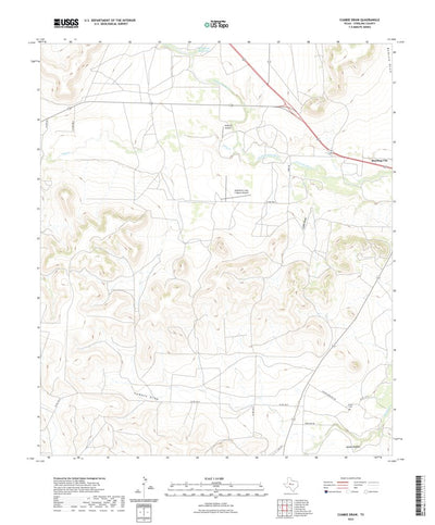United States Geological Survey Cumbie Draw, TX (2022, 24000-Scale) digital map
